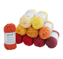 Discount gründl Cotton Quick Mini "Shades of Yellow and Red"