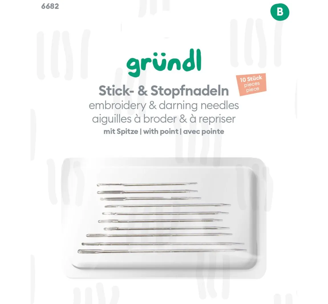 Hot gründl Stick- und Stopfnadeln mit Spitze