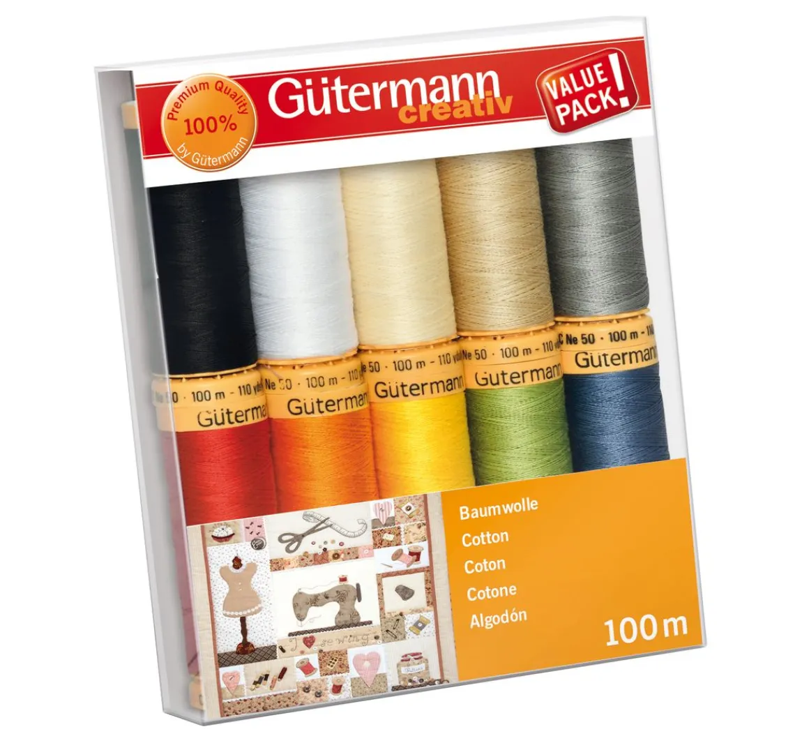 Best Gütermann creativ Gütermann Nähfaden-Set Baumwolle, 10 Spulen