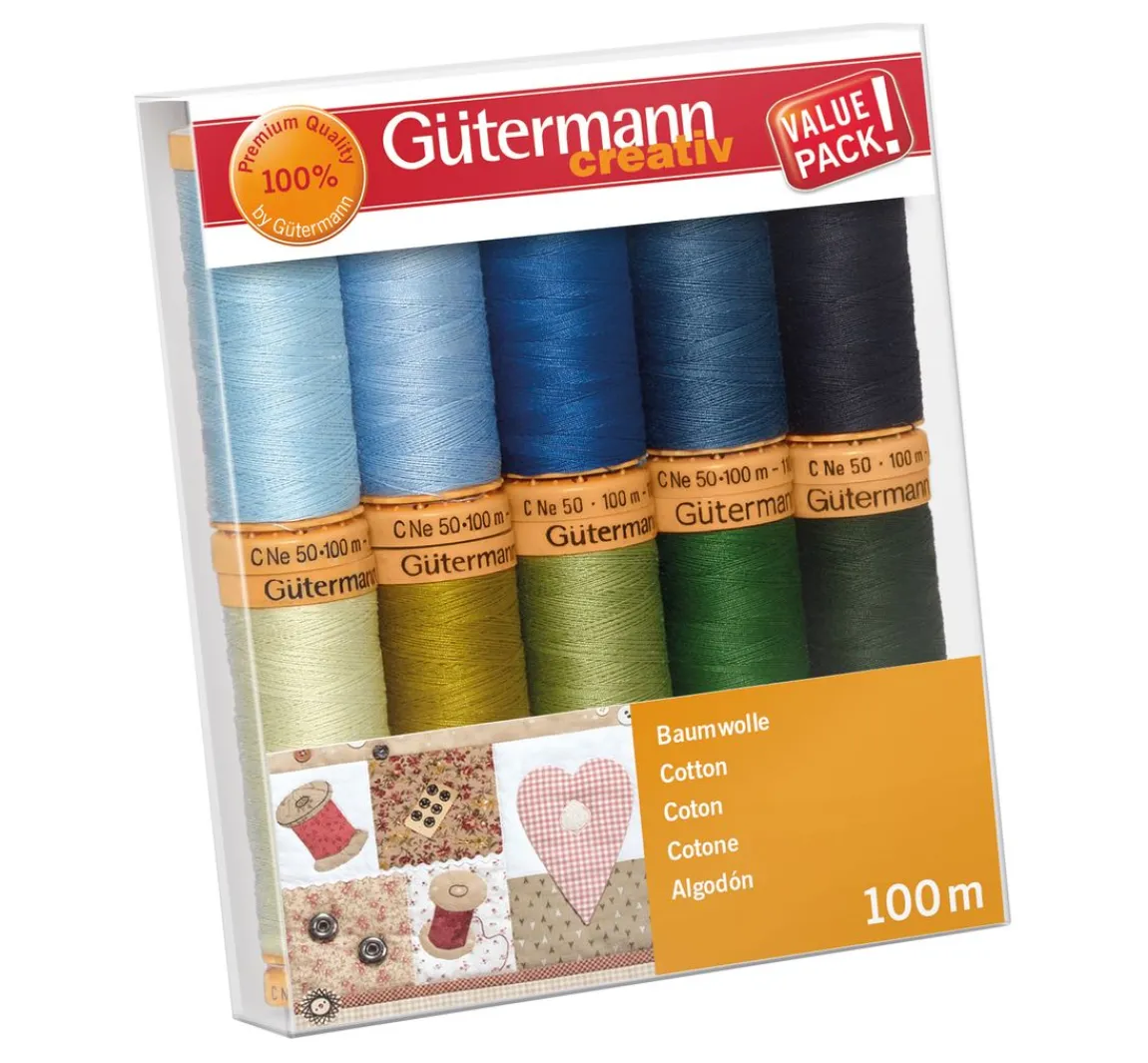 Best Gütermann creativ Gütermann Nähfaden-Set Baumwolle, 10 Spulen