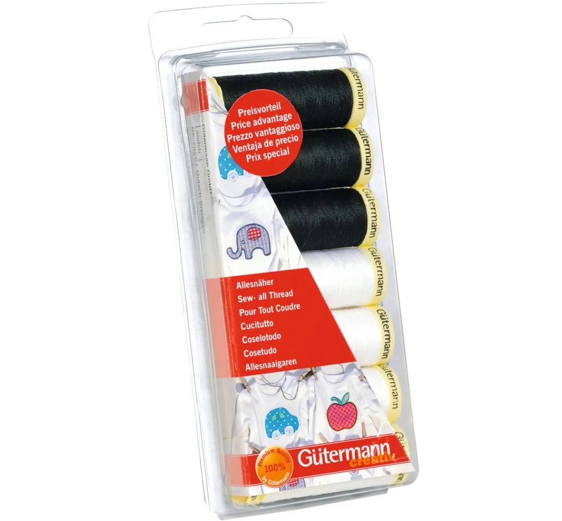 Best Gütermann creativ Gütermann Nähgarn-Set Allesnäher "Schwarz & Weiß"