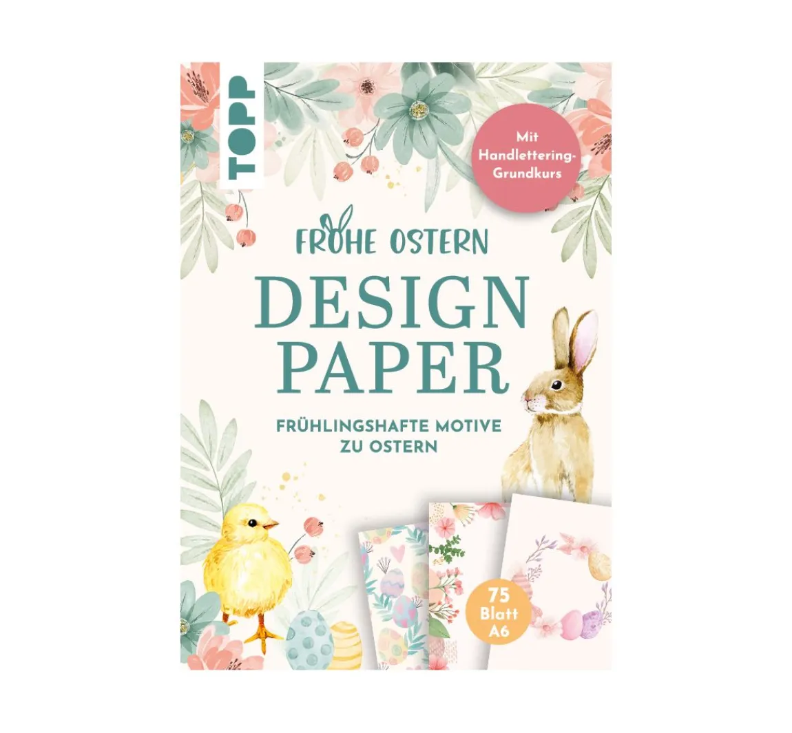 Clearance Topp Handlettering Design Paper Block "Frohe Ostern"