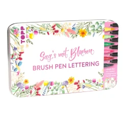 Outlet Topp Handlettering Designdose Brush Pens Sag's mit Blumen