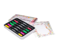 Outlet Topp Handlettering Designdose Brush Pens Sag's mit Blumen