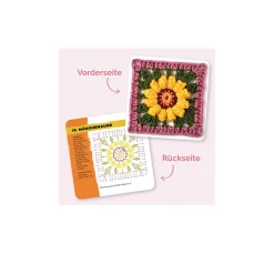 Sale Topp Häkel-Karten Granny Square "Blumen"