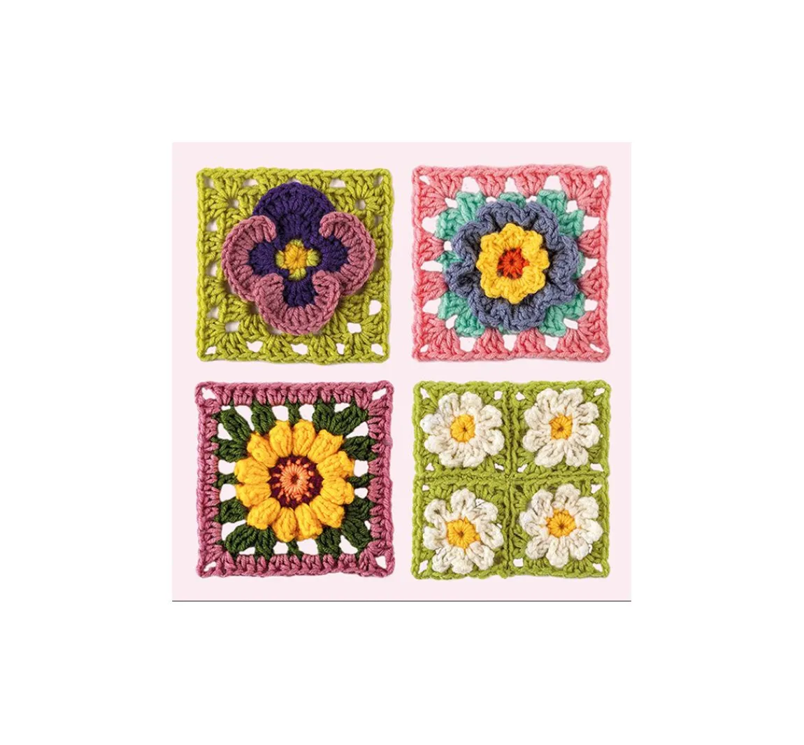 Sale Topp Häkel-Karten Granny Square "Blumen"