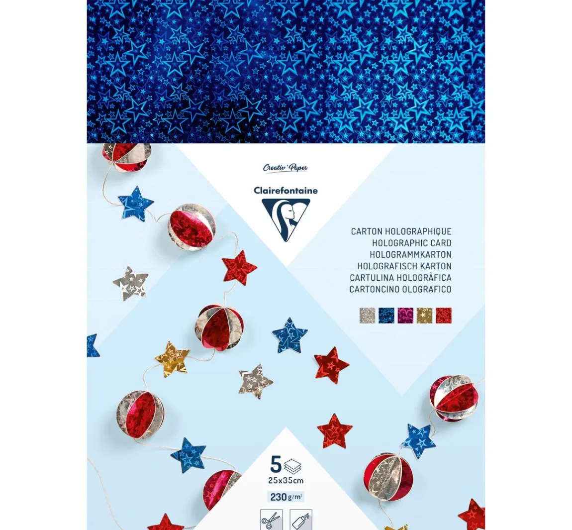 Sale Clairefontaine Holografie-Karton "Sterne"