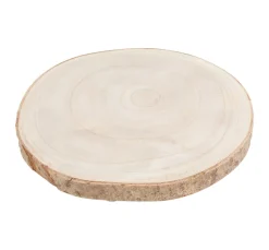 ohne Marke Holz Dekoplatte mit Rinde, auf Füßen, natur