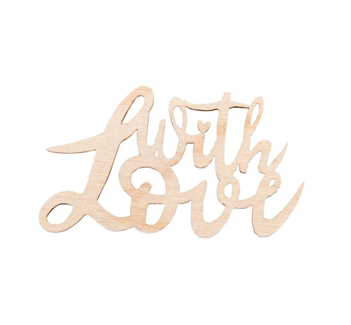 Sale Rayher Holz Schriftzug Mini "With Love"