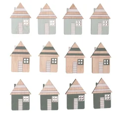 Sale Rayher Holz Streuteile "Haus-Mix" mit Klebepunkt