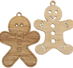 ohne Marke Holz-Anhänger "Lebkuchenmann"