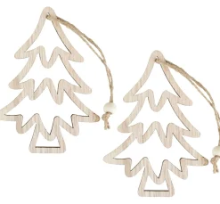 Sale ohne Marke Holz-Anhänger Tannenbaum "Hollow"