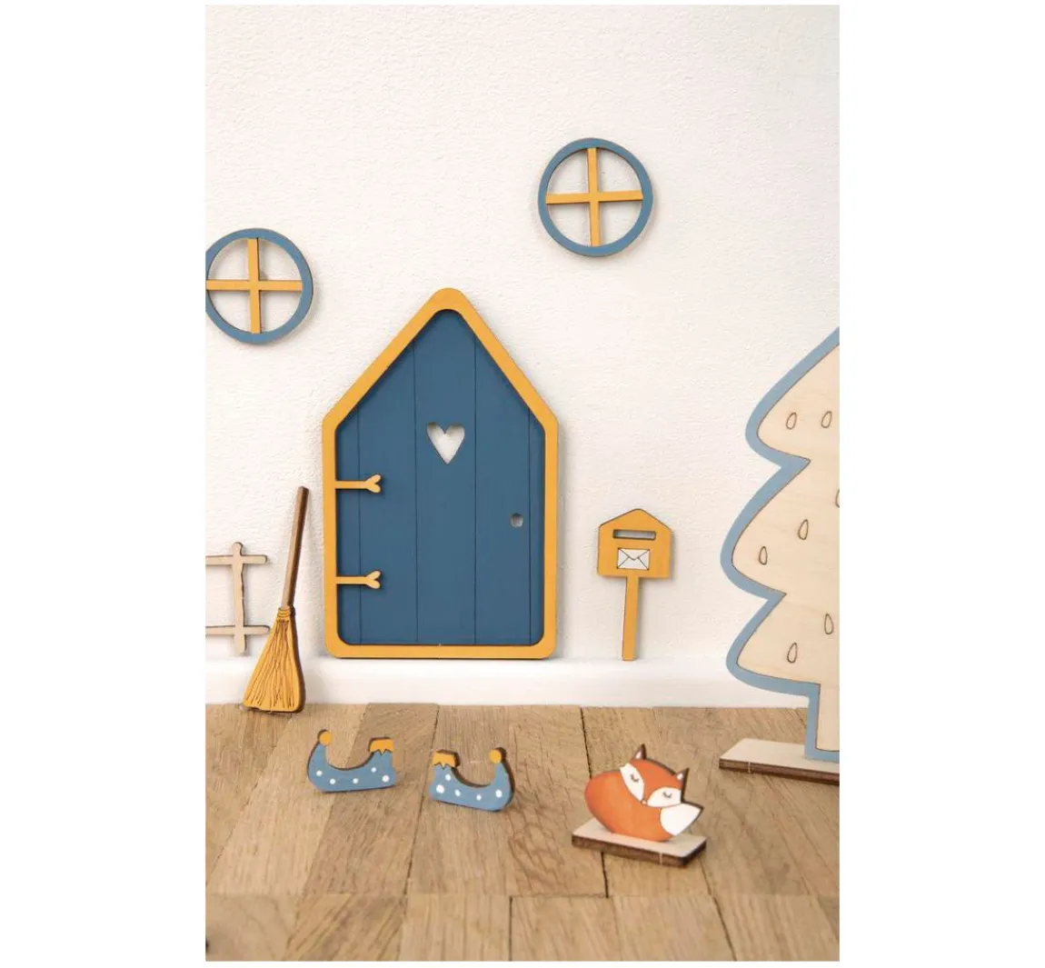 Sale Rayher Holz-Bastelset "Wichteltür Tomte"