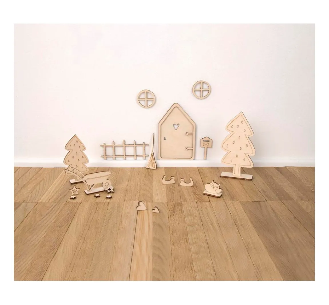 Sale Rayher Holz-Bastelset "Wichteltür Tomte"