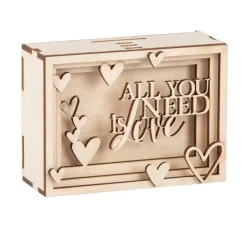 Rayher Holzbausatz Spardose "Love"