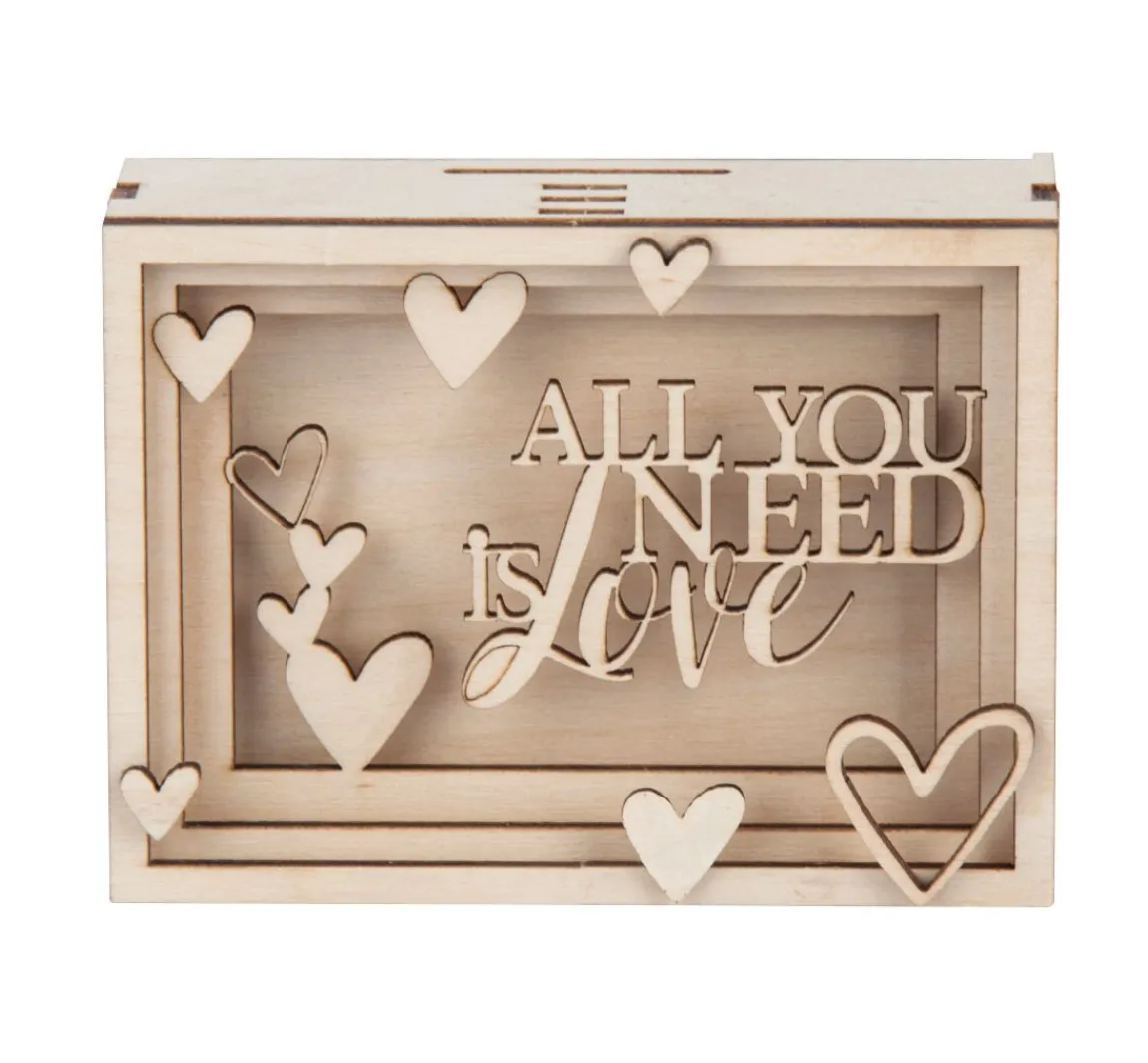 Rayher Holzbausatz Spardose "Love"