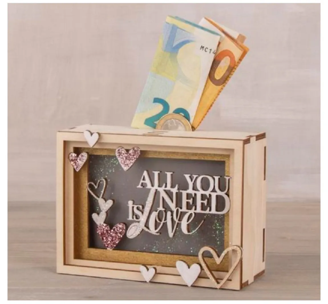 Rayher Holzbausatz Spardose "Love"