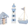 Outlet ohne Marke Holzdeko-Set "Maritim"