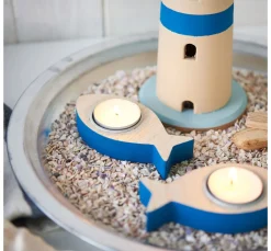 Outlet ohne Marke Holzdeko-Set "Maritim"
