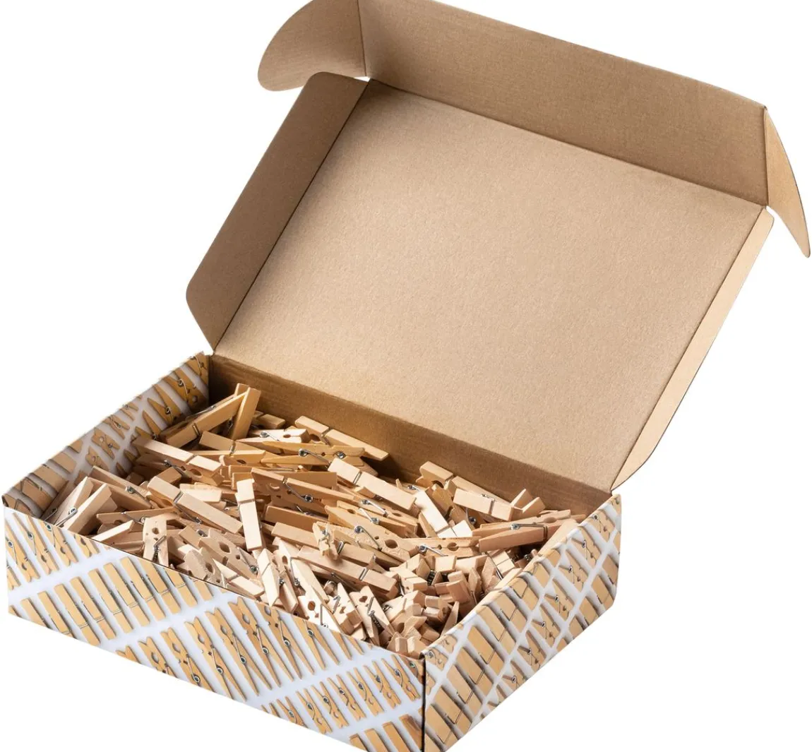 folia Holzklammern Jumbo Pack "Naturel"
