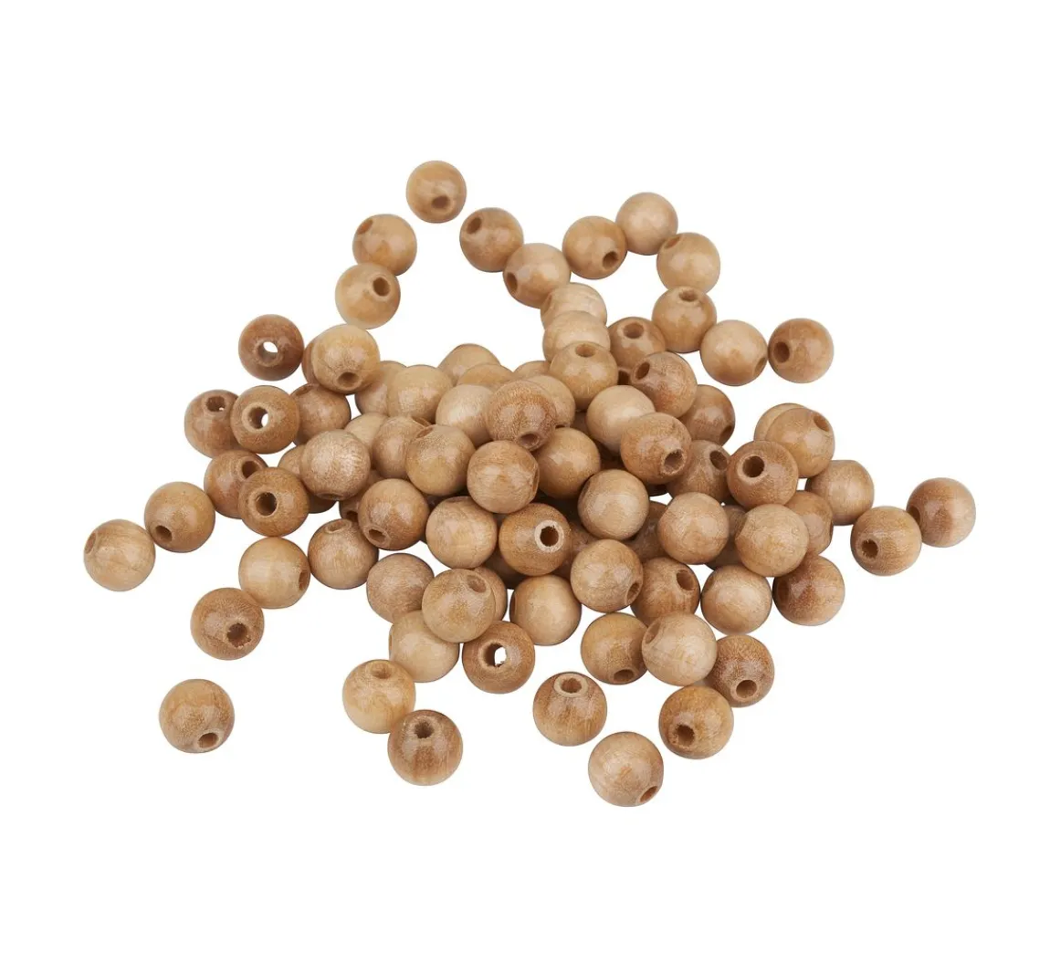 Best Meyco Holzperlen, Ø 8 mm, 85 Stück