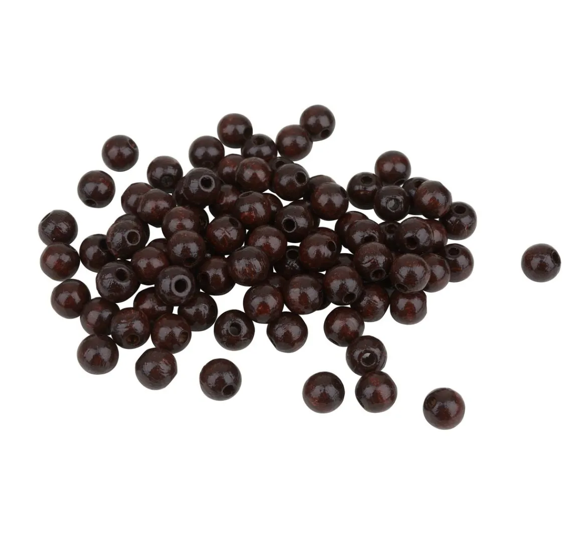 Best Meyco Holzperlen, Ø 8 mm, 85 Stück