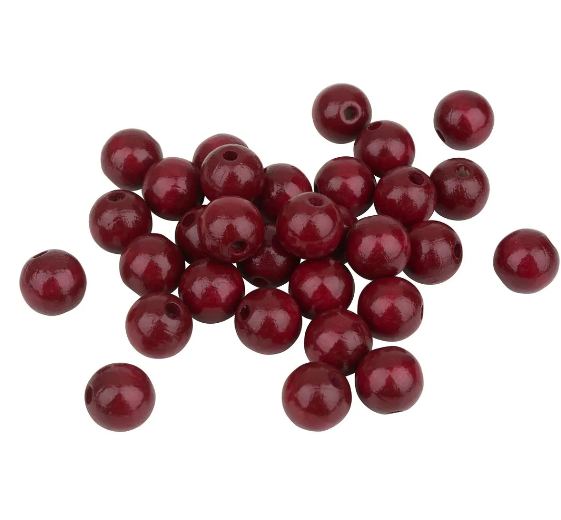 Discount KNORR prandell Holzperlen, Ø 12 mm, 30 Stück