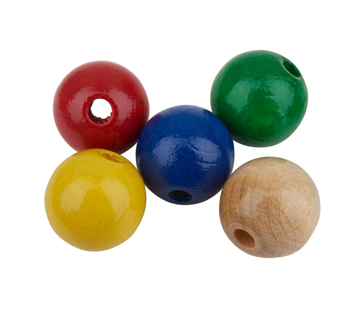 Discount KNORR prandell Holzperlen, Ø 12 mm, 30 Stück