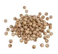 Discount KNORR prandell Holzperlen, Ø 6mm, ca. 125 Stück