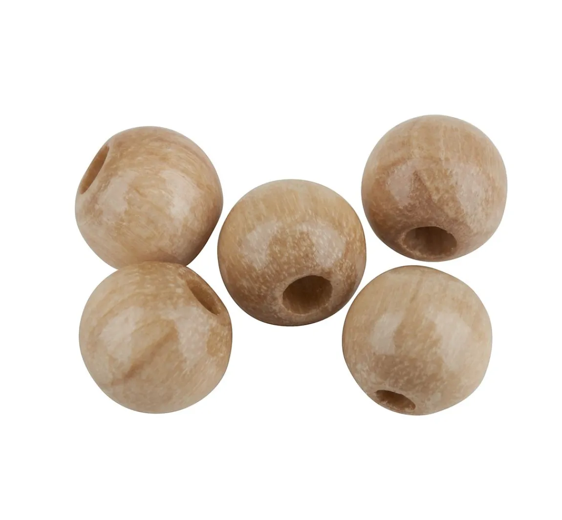 Discount KNORR prandell Holzperlen, Ø 6mm, ca. 125 Stück