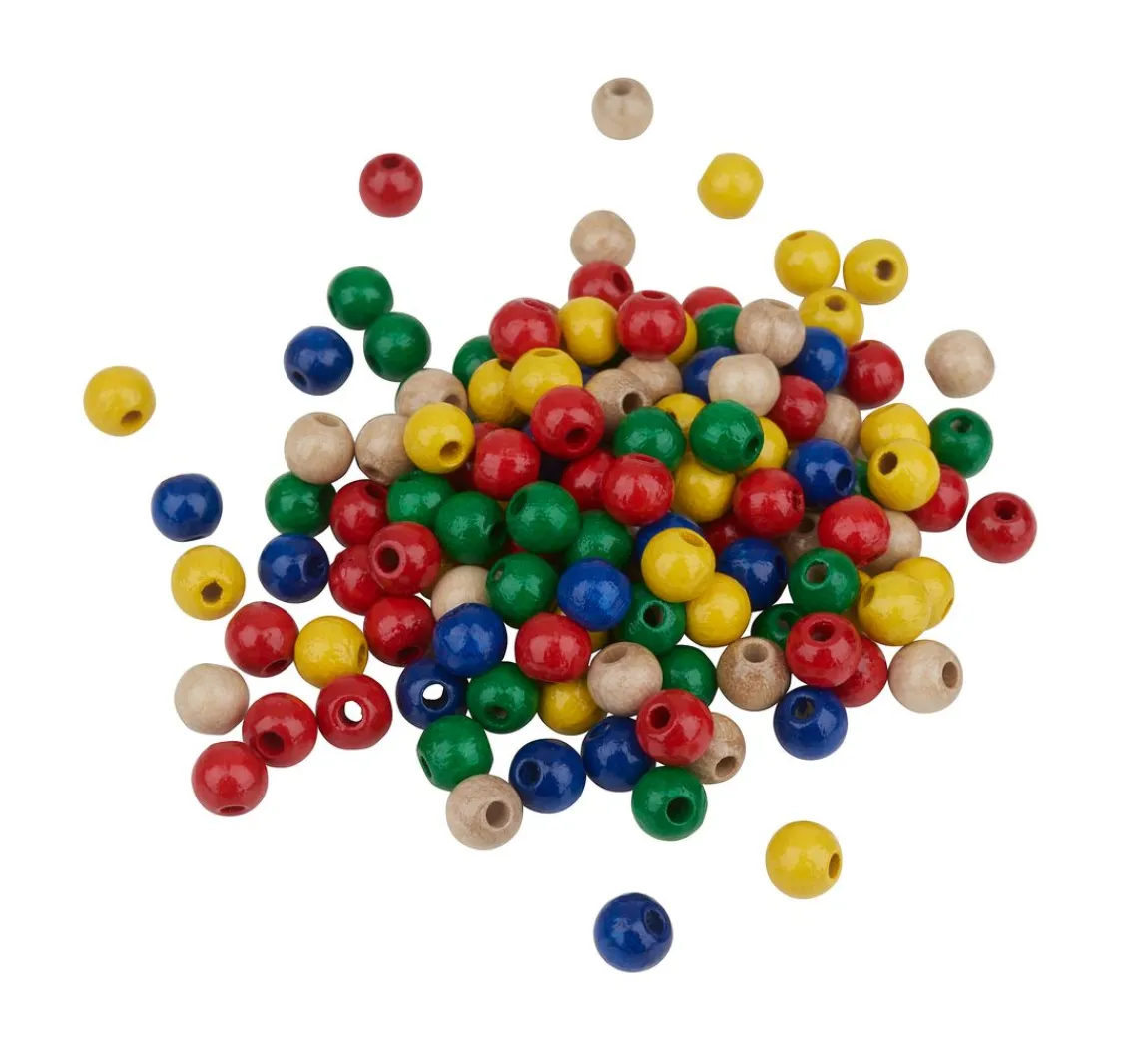 Discount KNORR prandell Holzperlen, Ø 6mm, ca. 125 Stück