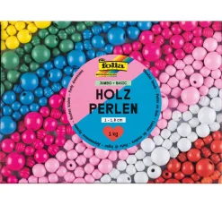 folia Holzperlen Jumbo Pack "Basic"