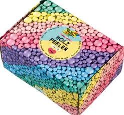Online folia Holzperlen Jumbo Pack "Pastell"
