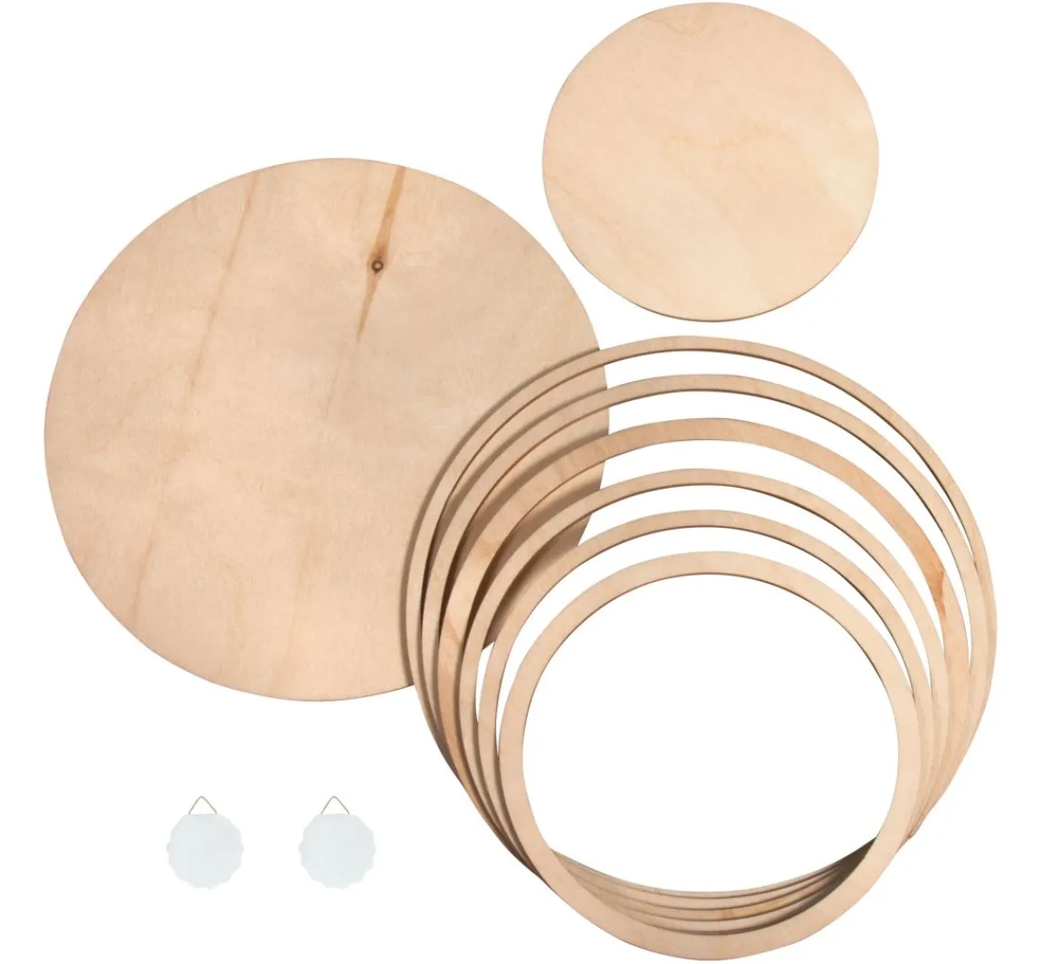 Best Rayher Holzplatten/-ringe Set