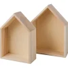 Hot Rayher Holz-Rahmen "Häuser - Breit", 2er-Set