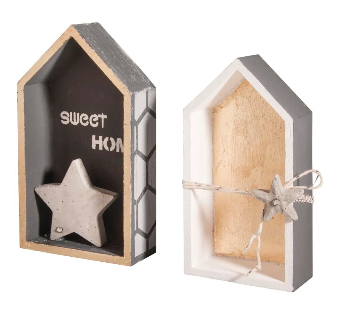 Sale Rayher Holz-Rahmen "Häuser - Hoch", 2er-Set