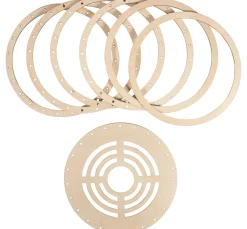 Discount Rayher Holzringe-Set "Lampenschirm Natur"