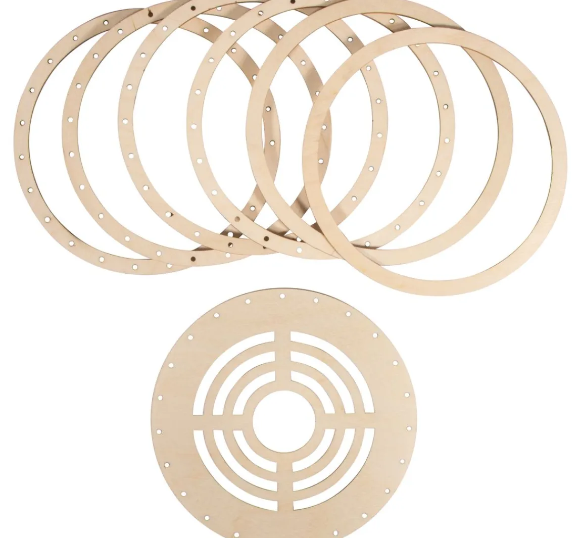 Discount Rayher Holzringe-Set "Lampenschirm Natur"