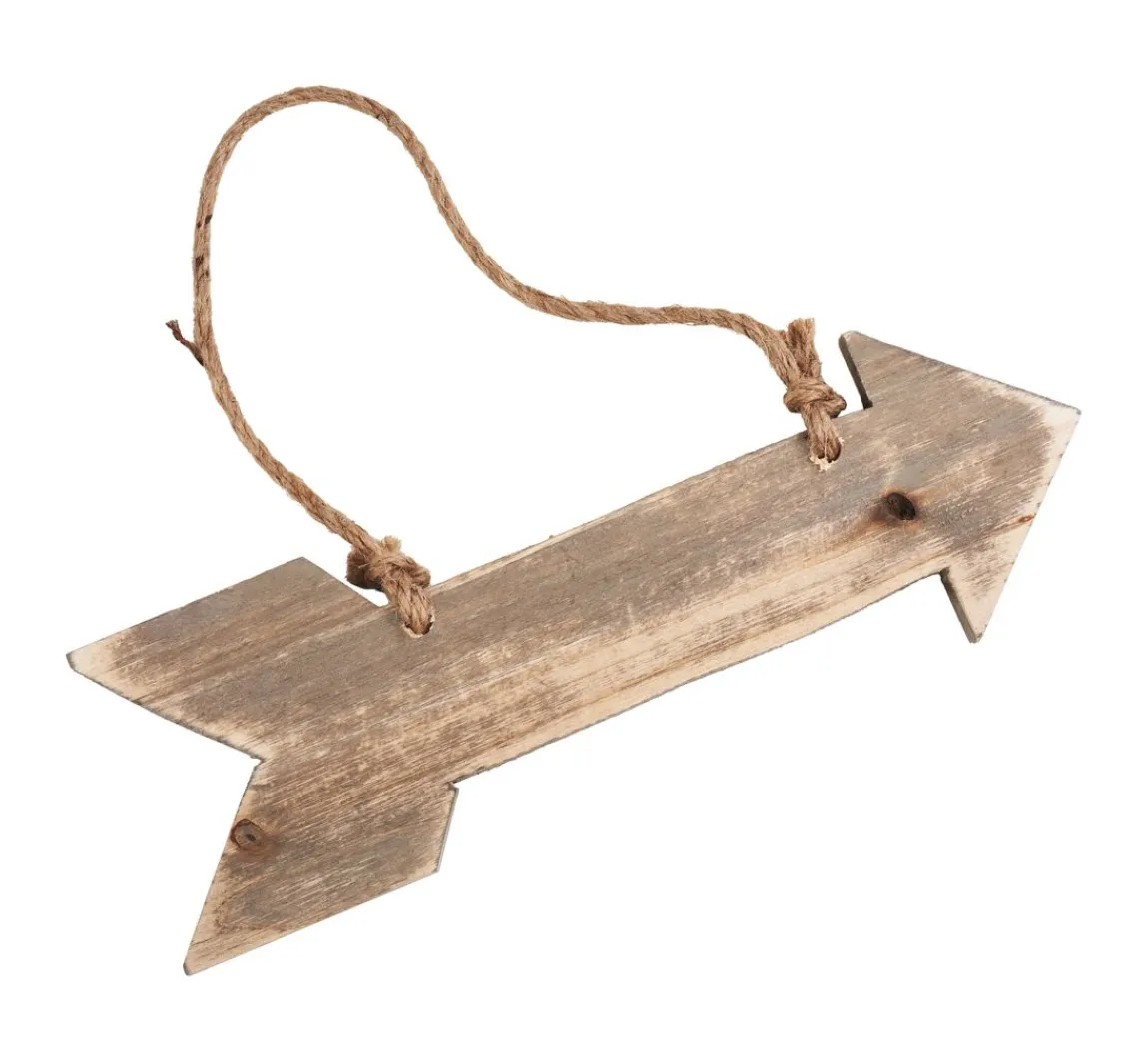 ohne Marke Holz-Schild "Pfeil"