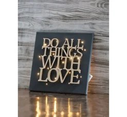 Rayher Holzschrift "Do all things with love"