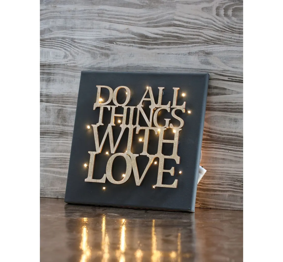 Rayher Holzschrift "Do all things with love"