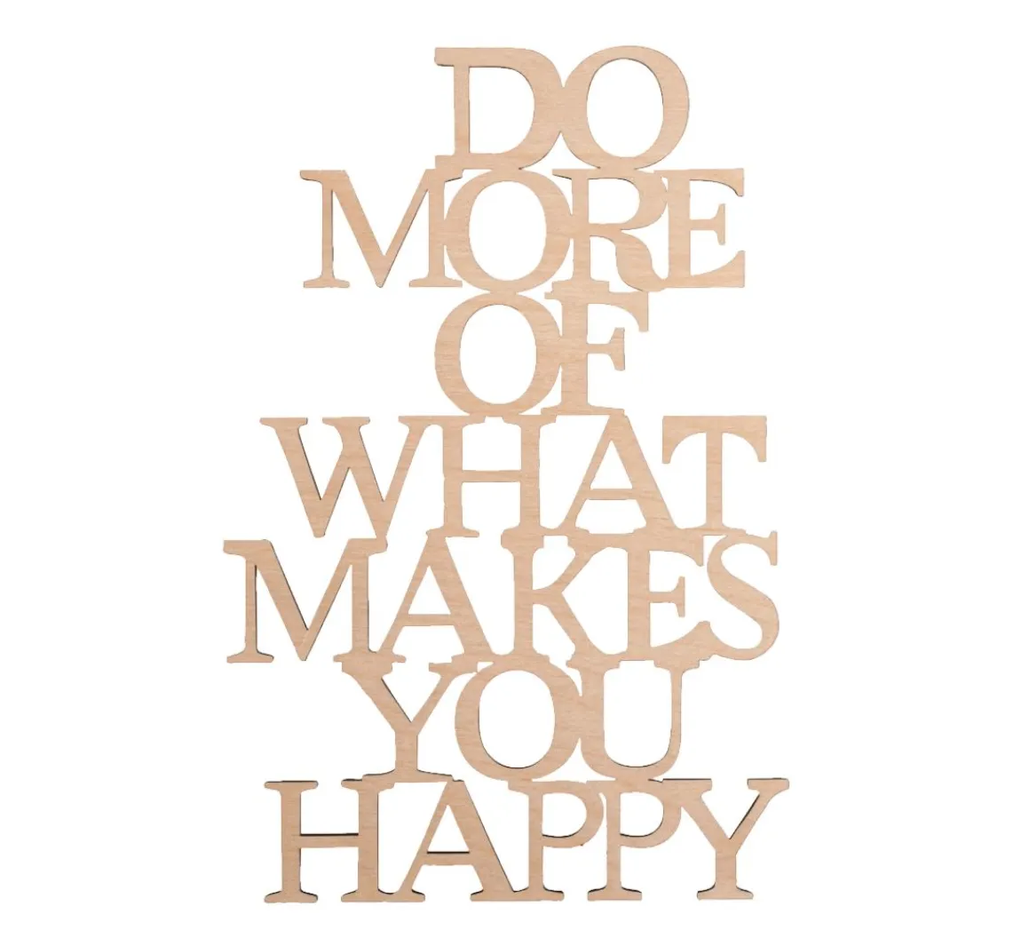 Outlet Rayher Holzschrift "Do more what makes you happy"