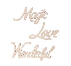 Online Rayher Holz-Schriftzüge "Magic-Love-Wonderful", 3er Set