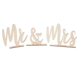 New Rayher Holz-Schriftzug "Mr & Mrs"
