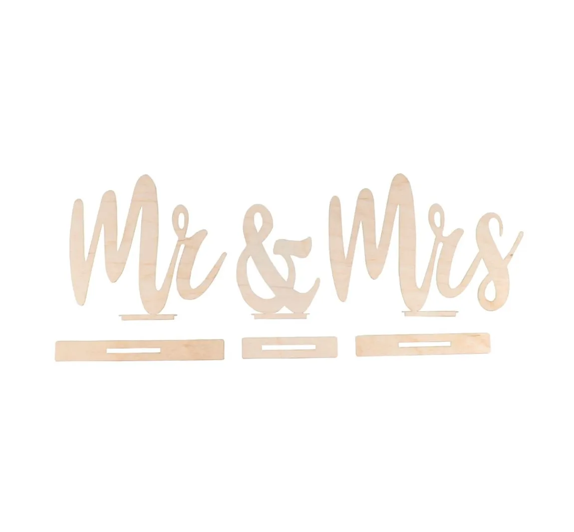 New Rayher Holz-Schriftzug "Mr & Mrs"