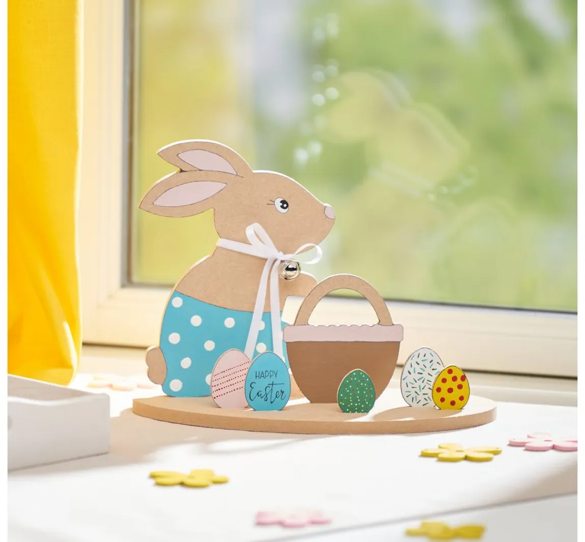 Outlet Pronty Crafts Holz-Steckmotiv "Hase im Osternest"