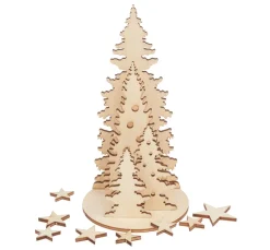 Clearance creativ company Holz-Steckmotiv "Tannentrio", Sperrholz