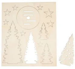 Clearance creativ company Holz-Steckmotiv "Tannentrio", Sperrholz