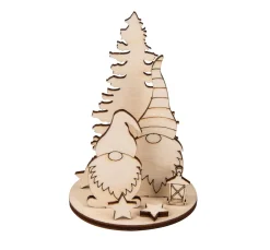 Rayher Holz-Steckmotiv "Wichtel mit Tanne"