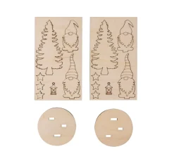 Rayher Holz-Steckmotiv "Wichtel mit Tanne"